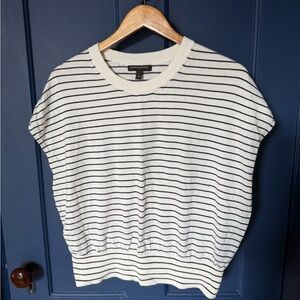 Banana Republic Black and White Striped Tee